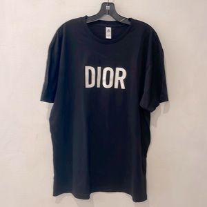 Black Dior Tee, 100% Cotton, Size XL